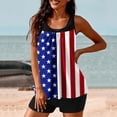 thumbnail image 4 of Brqkzdu Womens 4th of July Tankini Swimsuits with Shorts Bathing Suits American Flag Print Swimwear Tummy Control High Waist Split Swimsuits, 4 of 5
