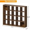 thumbnail image 4 of Bookshelf with Storage Bins, 20-Cube Storage Organizer Sturdy Wooden Bookcase Open Book Shelf, Furniture for Living Room Bedroom Office, Classic Oak, 4 of 6