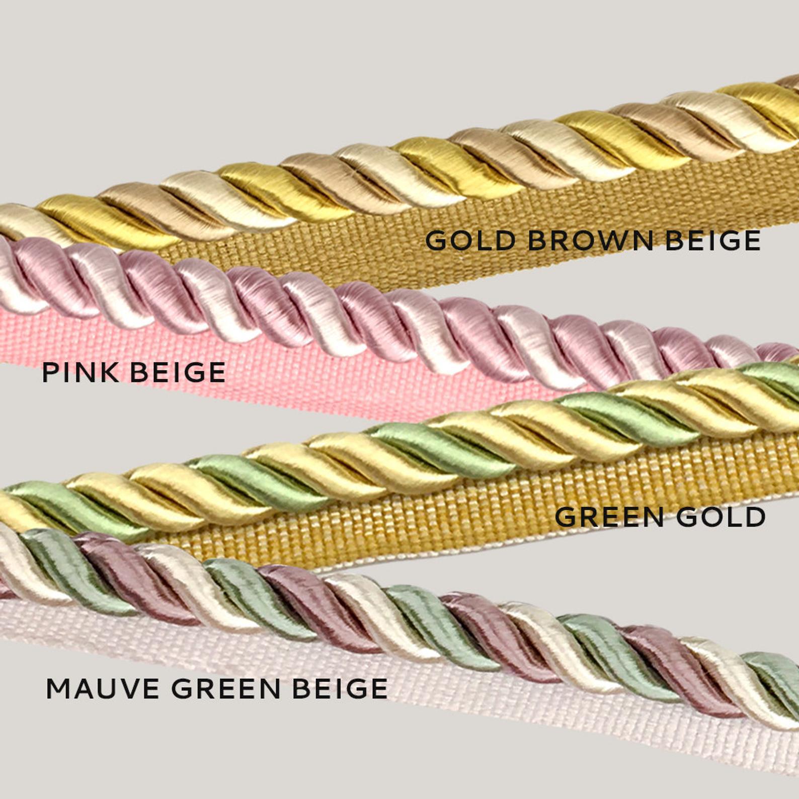 25 YARDS / 9 COLORS / 3/8" Twisted Cord Rope, 9mm 3 ply Cord, Trim