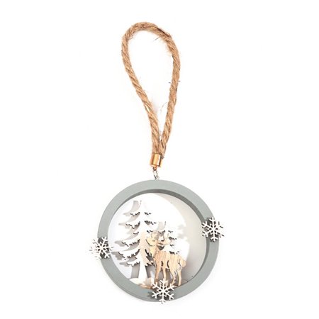 

Wuffmeow Christmas Ornament Creative Three-Dimensional Elk Doll Pendant Christmas Tree Hanging Christmas Wooden Pendant Crafts