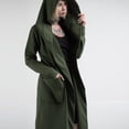 thumbnail image 3 of Douhoow Mens Robe Hooded Cloak Spring Loose Pocket Warmer Coat Long Sleeve Casual Outwear M-XXL, 3 of 6