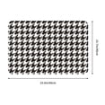 thumbnail image 3 of Daiia Houndstooth Black And White Front Door Mat, Heavy Duty Durable Welcome Mat for Outdoor Indoor, Dirt Trapper Waterproof Super Absorbent Door Mat, 16" x 24", 3 of 9