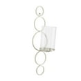 thumbnail image 5 of CosmoLiving by Cosmopolitan Silver Metal Wall Sconce with Glass Holder, 5 of 11