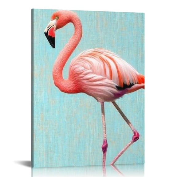 ZFLMY Flamingo Canvas Prints Wall Art Decor for Home Living Room Bathroom Office, Perfect Gift Ideas 12x16in