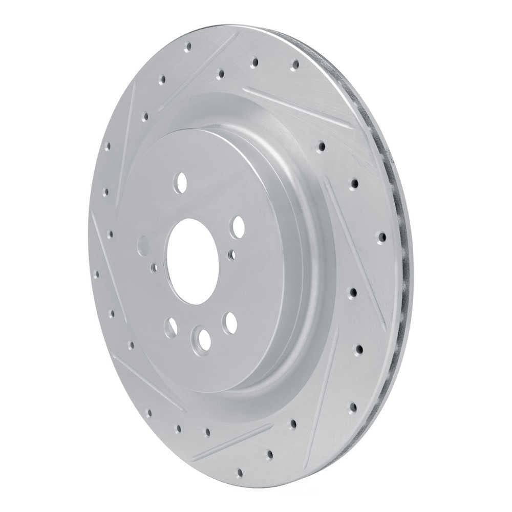 Dynamic Friction Company 631-75065L DFC Brake Rotor - Drilled And Slotted - Silver