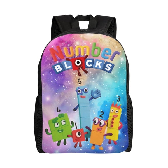 Numberblocks Backpacks For Men Women Book Bag Travel Hiking Camping Work