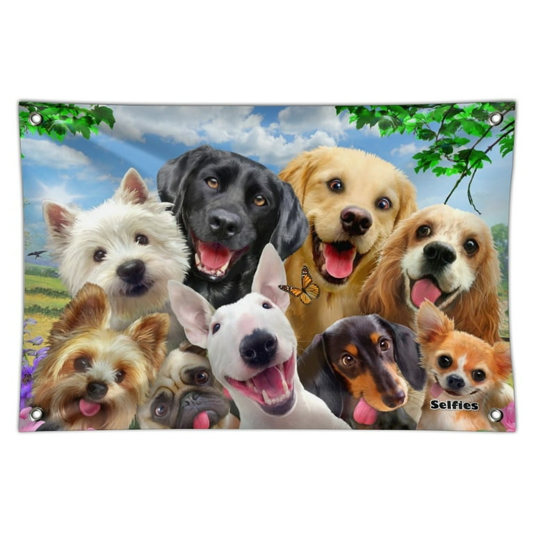 Retriever Dog Westie And Golden Retriever Dogs Selfie Lab Golden - Technical View