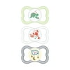 MAM Pacifiers, Baby Pacifier 6+ Months, Best Pacifier for Breastfed Babies, ‘Air Day & Night' Design Collection, Unisex, 3-Count
