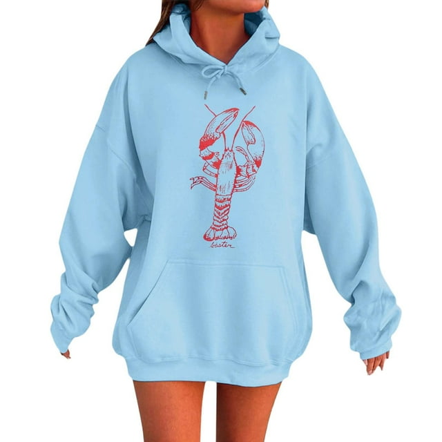 Chandail à Capuche pour Femmes Élégant Basique Manches Longues Col Rond Décontracté Doux Confortable pour l'Hiver