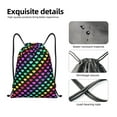 thumbnail image 4 of Honeii Rainbow Hearts Print Drawstring Backpack,Drawstring Bags String Backpack Gym Cinch Sack Backpack Sport Bag Draw-Small, 4 of 6