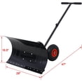 thumbnail image 3 of Tabaray Snow Shovel with Wheels - 29" Blade, Adjustable Angle Handle, Ergonomic Design for Quick Snow Removal, 10" Wheels (Black), 3 of 16