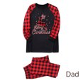 thumbnail image 2 of Odeerbi Christmas Pajamas for Family Plaid Holiday Long Sleeve Family Christmas Pajamas Matching Sets Dad Fashion Plaid Print Blouse Tops Pants Sleepwear Xmas Family Matching PJs Set Red, 2 of 5