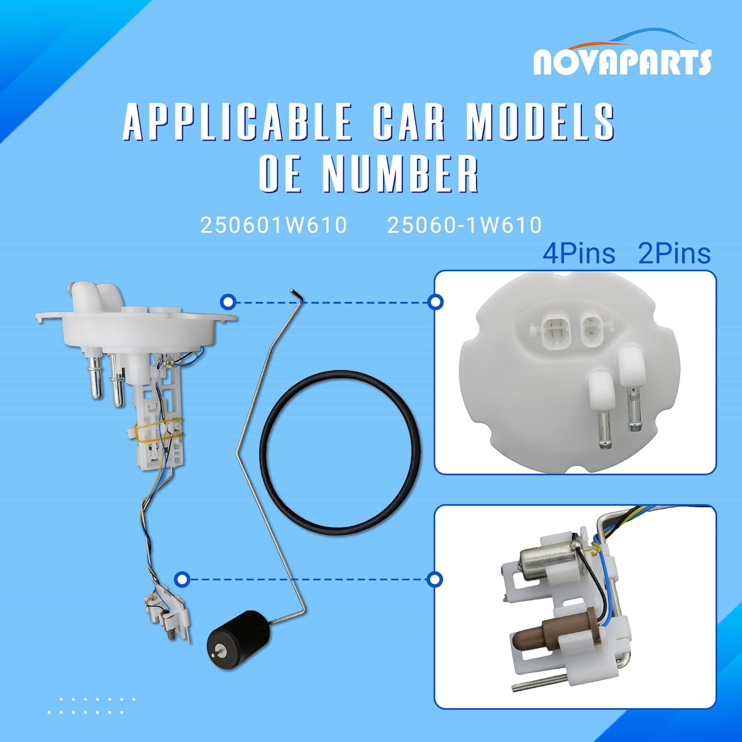 Fuel Pump Level Sensor Sending Unit for 1998-2004 Nissan Pathfinder 3.3L 3.5L V6 Fuel Pump Assembly Replace #250601W610 25060-1W610