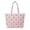 Pink Santa Print, variant on XYZCANDO Snowman Winter Print Quilted Handle Tote Bag, Large Capacity Lightweight Shoulder Purse for Christmas Holiday Shopping Travel Daily Use for Women