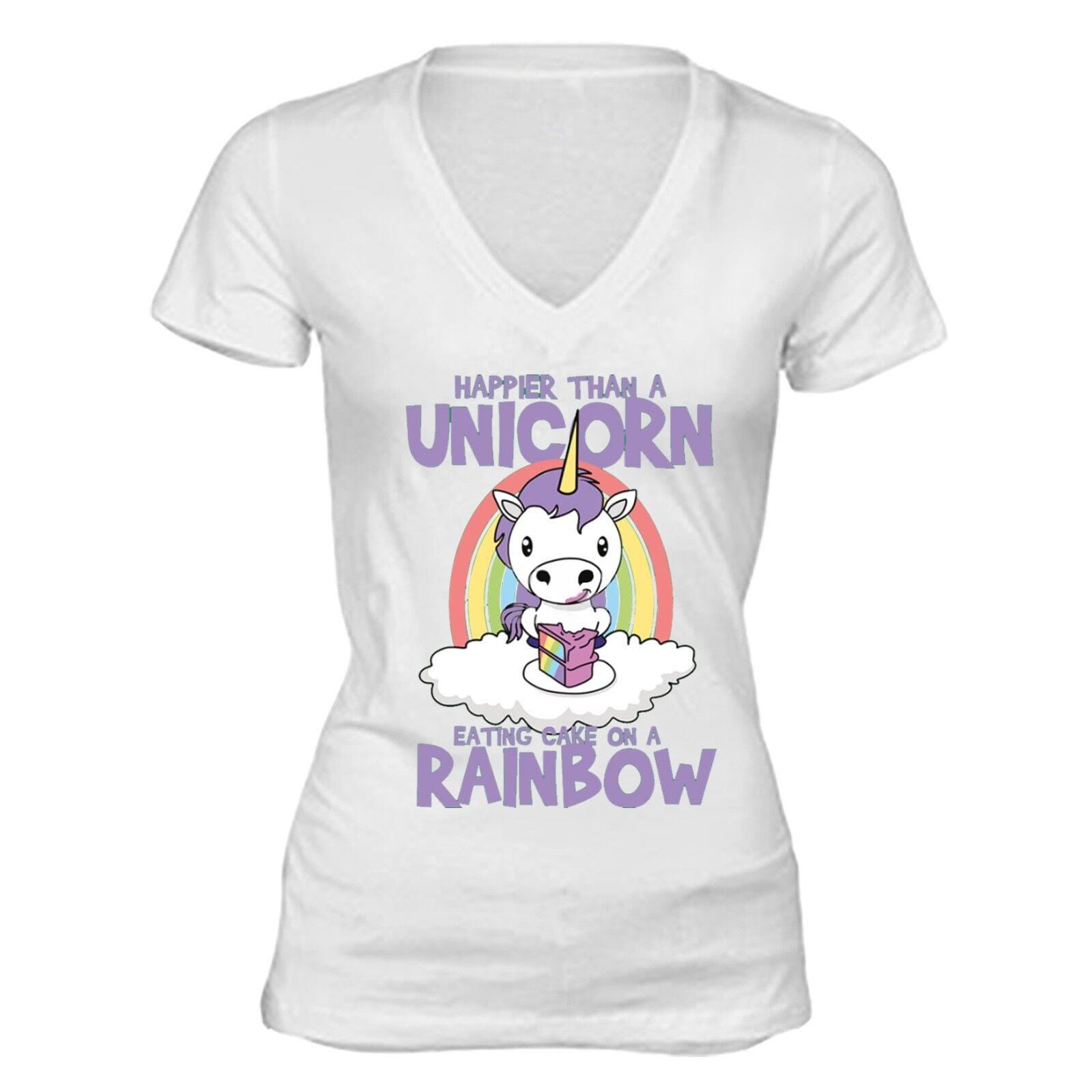 XtraFly Apparel Happier than Unicorn Rainbow tshirt Magic Dab Pride Colorful T-Shirt Pony Tee - Walmart.com