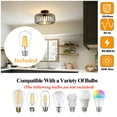 thumbnail image 5 of DONGPAI Modern Gold Flush Mount Light Fixture 11.8" Industrial Metal Cage Semi Flush Mount Ceiling Light for Hallway Living Room Kitchen Entryway Farmhouse (With Bulb), 5 of 9