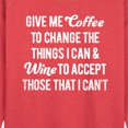 thumbnail image 2 of Instant Message - Give Me Coffee Wine - Women's Lightweight French Terry Pullover, 2 of 6