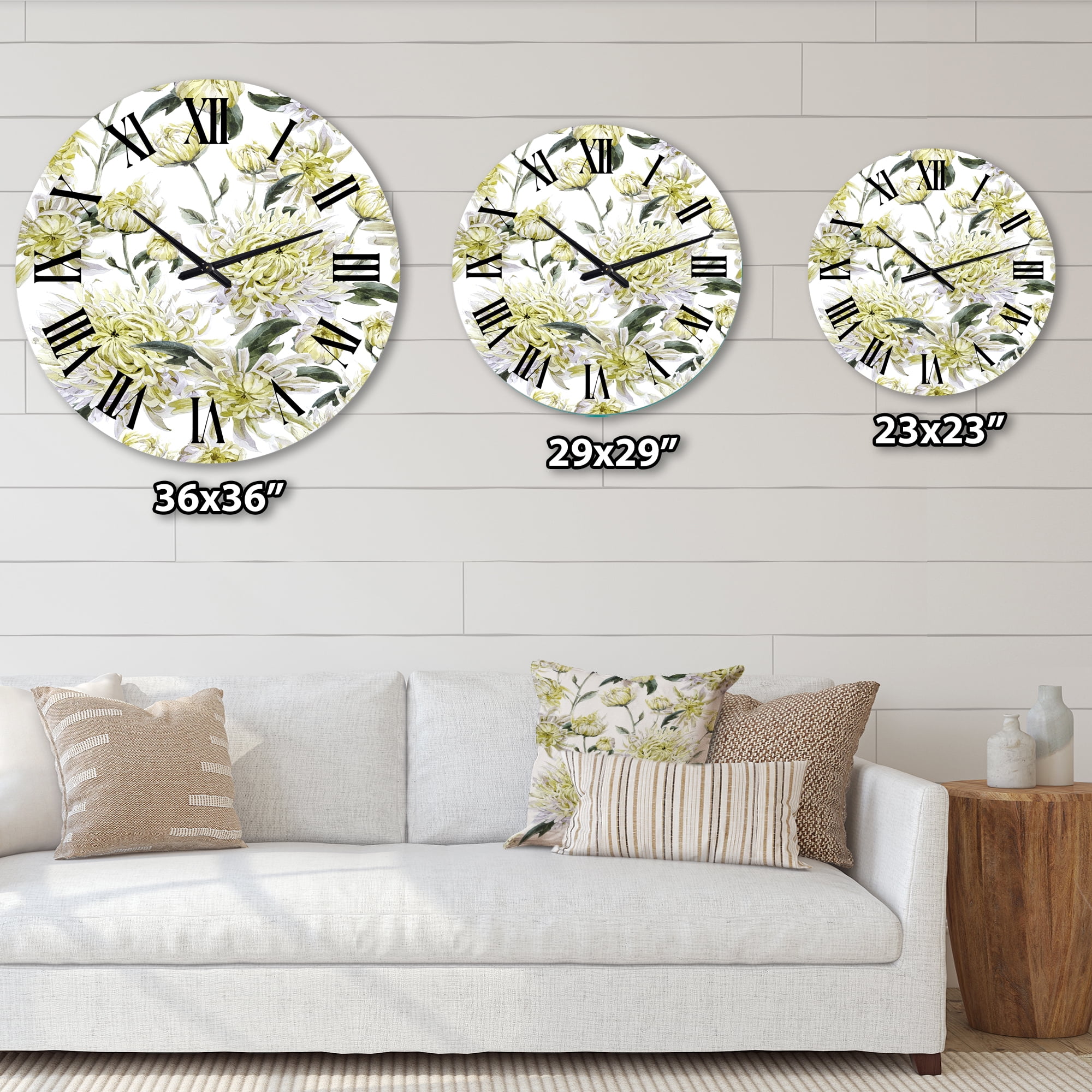 Designart 1 in Quartz Traditional Wall Clock