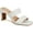 White, variant on Womens Stantonn Leather Strappy Block Heels
