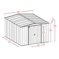 thumbnail image 4 of Arrow Essentials 8 x 10 x 6 ft Charcoal Steel Shed, 4 of 19