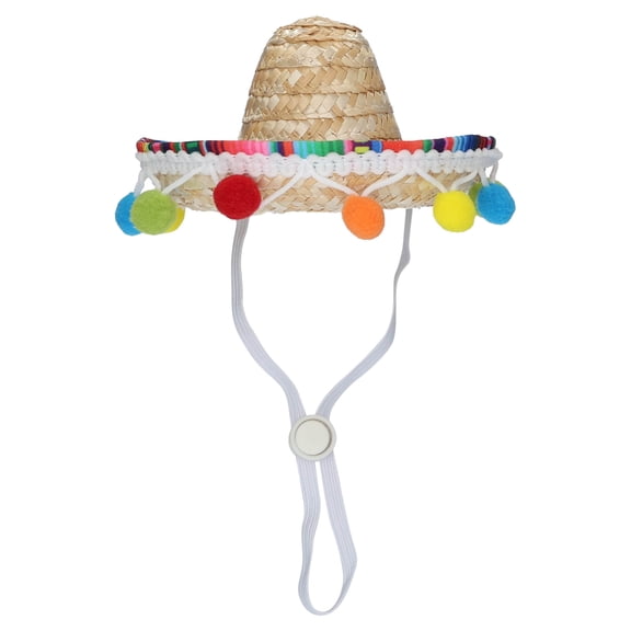 Vibrant Life Halloween Sombrero Hat Costume for Dogs and Cats, Multicolor, XS/S