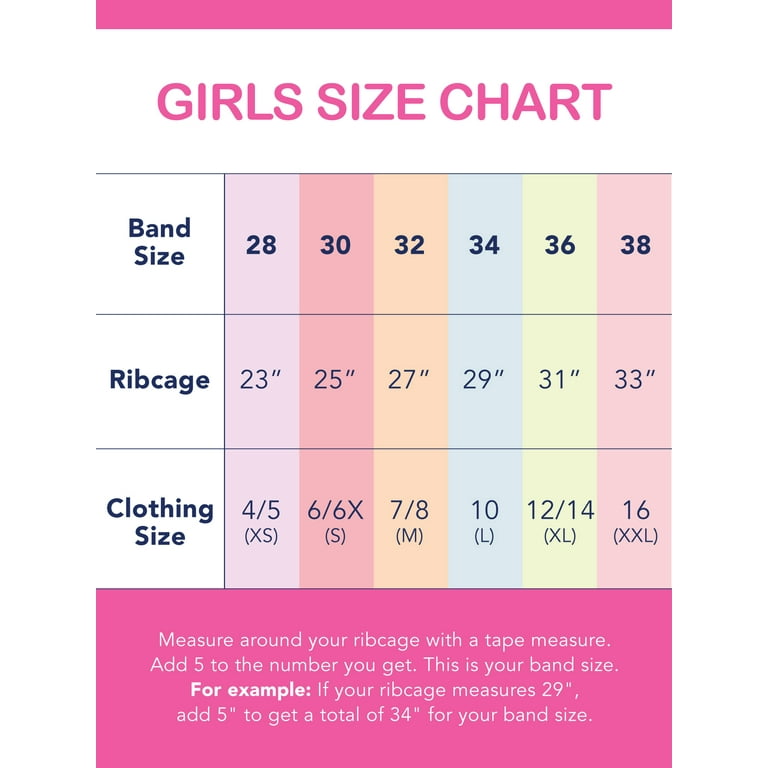 Wonder Nation Girls Bra, 2 Pack T-Shirt Seamless Molded Cup (Little Girls &  Big Girls)