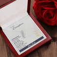 thumbnail image 3 of To My Daughter Gift Necklace, Birthday gift Necklace For Daughter, Gift from Dad, Father, Loving Dad, Appreciation gift Necklace For Daughter, From Dad, 3 of 6