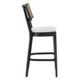 thumbnail image 4 of Caledonia Wood Bar Stools - Set of 2 in Black White, 4 of 10