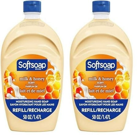 Softsoap Milk & Honey Scented, Liquid Hand Soap Refill, 50 Ounce (Pack Of 2) Packaging May Vary - Pack of 2