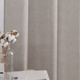 thumbnail image 6 of Vangao Linen Blended Cray Curtains Light Filtering Semi Sheer Curtains 2 panels for Living Room Bedroom Grommet Drapes 52" x 84", 6 of 7