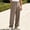 c01Brown, variant on USNSM (M-5XL) Big and Tall Mens Casual Pants Elastic Waist Lightweight Loose Pleated Slacks Button Closure, Straight Leg Trousers With Pockets Beige XXXL