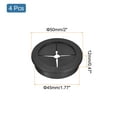 thumbnail image 2 of Grommet de cable negro Uxcell 4 Pcs Grommet de escritorio Grommet de caucho flexible para escritorios y superficies de escritorio que se ajusta a 1-3/4 pulgadas, 2 of 7