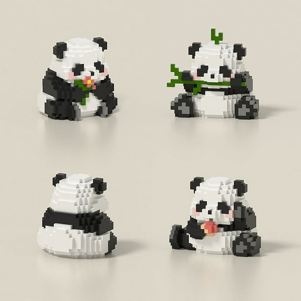 Compatible con bloques de construcción Panda gigante Tesoro nacional Flor Fruta Lai Adornos para niños y niñas Puesto de regalo Juguetes
