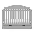 Graco Story 5in1 Convertible Baby Crib with Drawer, Pebble Gray