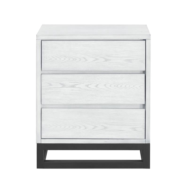 Home Fare Modern White Industrial Nightstand Walmart Canada