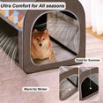 thumbnail image 4 of Duuclume Dog Travel Crate, Portable Foldable Dog Kennel Indoor with Sturdy Mesh Windows (Grey, M), 4 of 6
