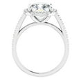 thumbnail image 3 of Pompeii 3 1/2 Ct Cushion Moissanite & Lab Diamond Engagement Halo Ring 10k White Gold, 3 of 4