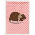 thumbnail image 1 of Carolines Treasures BB7879CHF Coypu Nutria River Rat Drapeau de Maison en Toile à Carreaux Roses, 1 of 4