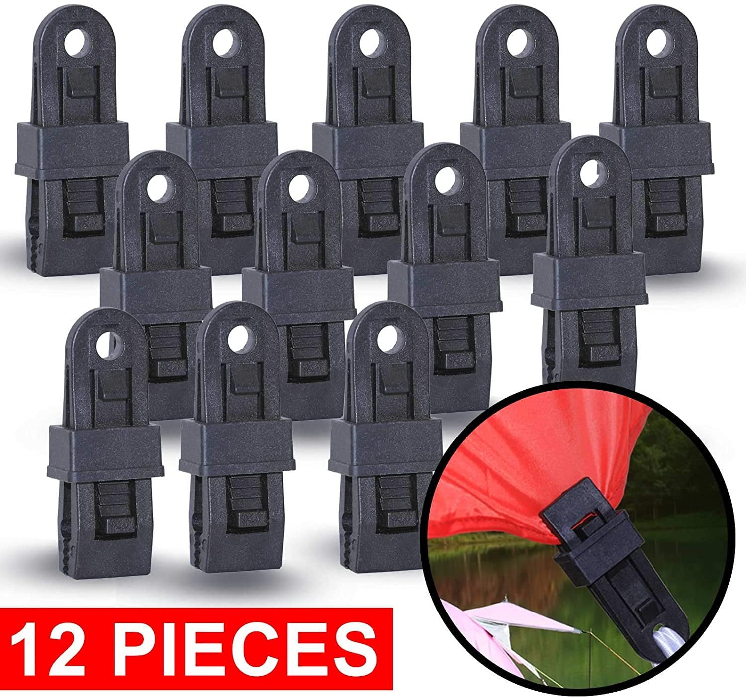 Tarp Clamp Clips Heavy Duty Lock Grip,40-Pack Awning Clamp for Camping Farming Tarps Canopy Car Swimming Pool Covers Boat Projector Screen Tent Snaps Tarps Canopies and Covers Locking Thumb Screw Clip 