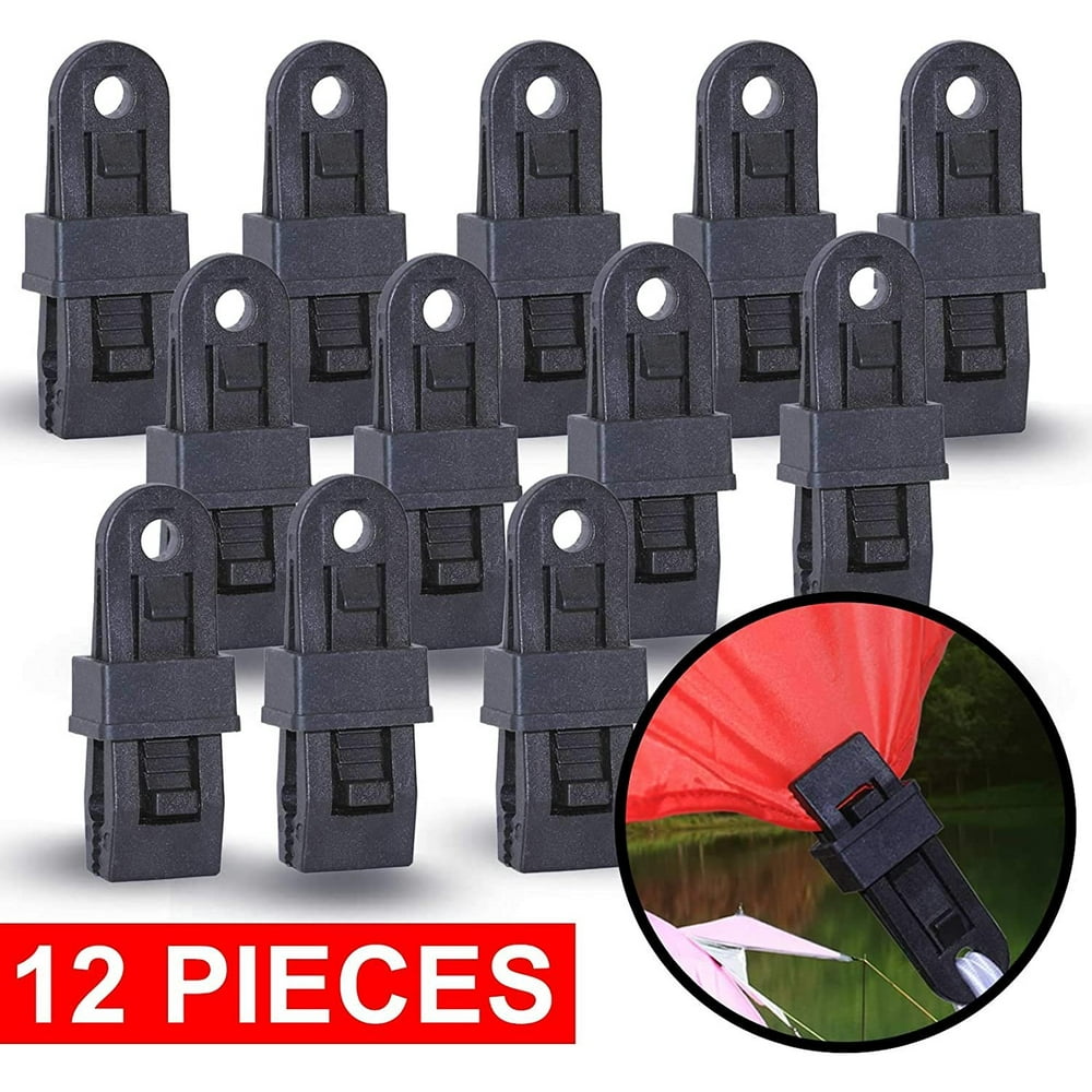 Wellmax Heavy Duty Tarp Clips 12 Pieces, MultiPurpose Awning Clamps