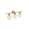 thumbnail image 2 of Living District Gene 3 Light Satin Gold And Frosted White Glass Wall Sconce, 2 of 8