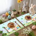 thumbnail image 5 of NIUBWJL Easter-themed Placemats With Rabbits And Easter Egg And Clovers Patterns Decorative Placemats For Holiday Parties, 5 of 5
