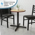 thumbnail image 4 of Flash Furniture 30" x 30" Restaurant Table X-Base with 3" Diameter Table Height Column, Black, 4 of 9