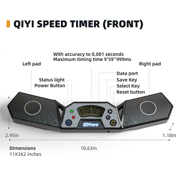 Professional Speed Cube Timer with Touch Control and Display, Great Gift for Cubing Enthusiasts