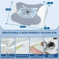 thumbnail image 7 of Riousery Cervical Memory Foam Neck Pillow, Ergonomic Contour Orthopedic Pillow for Side and Back Sleepers, Cooling Washable Cover, 7 of 7