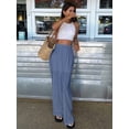 thumbnail image 5 of Women Wide Leg Trousers Embroidered Lace Eyelet Baggy Pants Dressy Trendy Beach Palazzo Pants, 5 of 9