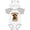 White & Heather w/ Ears, variant on Adorable Monkey Boys or Girls Baby Bodysuit