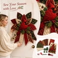 thumbnail image 7 of Festive Quilted Christmas Door Hanging DIY Sewing Kit; 3D Padded Patchwork Set for Beginners, Complete Fabric Kit for Front Door, Mantel, Wall, Office Decor, Gift for Craft Lovers,Cardinal, 7 of 7