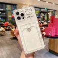 thumbnail image 1 of Cute Bear Cartoon Rabbit Shockproof Phone Case For iPhone 11 12 13 14 15 Pro Max XS X 7 8 Plus Soft Wallet Cover Card Holder ZR, 1 of 7