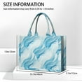thumbnail image 3 of Large Capacity Tote Bag,Blue Marble Gold Wave Pattern Handbag Fashion Luxury Tote Bag,15.7"x13"x 5.1" Inches,Laptop Compatible, 3 of 6
